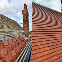 New Rosemary plain tiles replacement roof in Escrick York